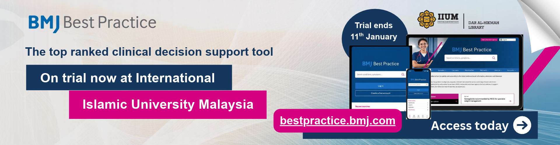 IIUM Lib Slider_Trial Access BMJ Best Practice