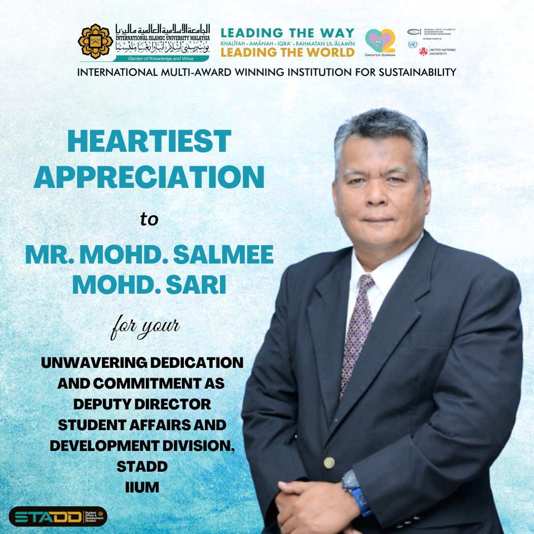 Thank You, Mr. Mohd. Salmee Mohd. Sari