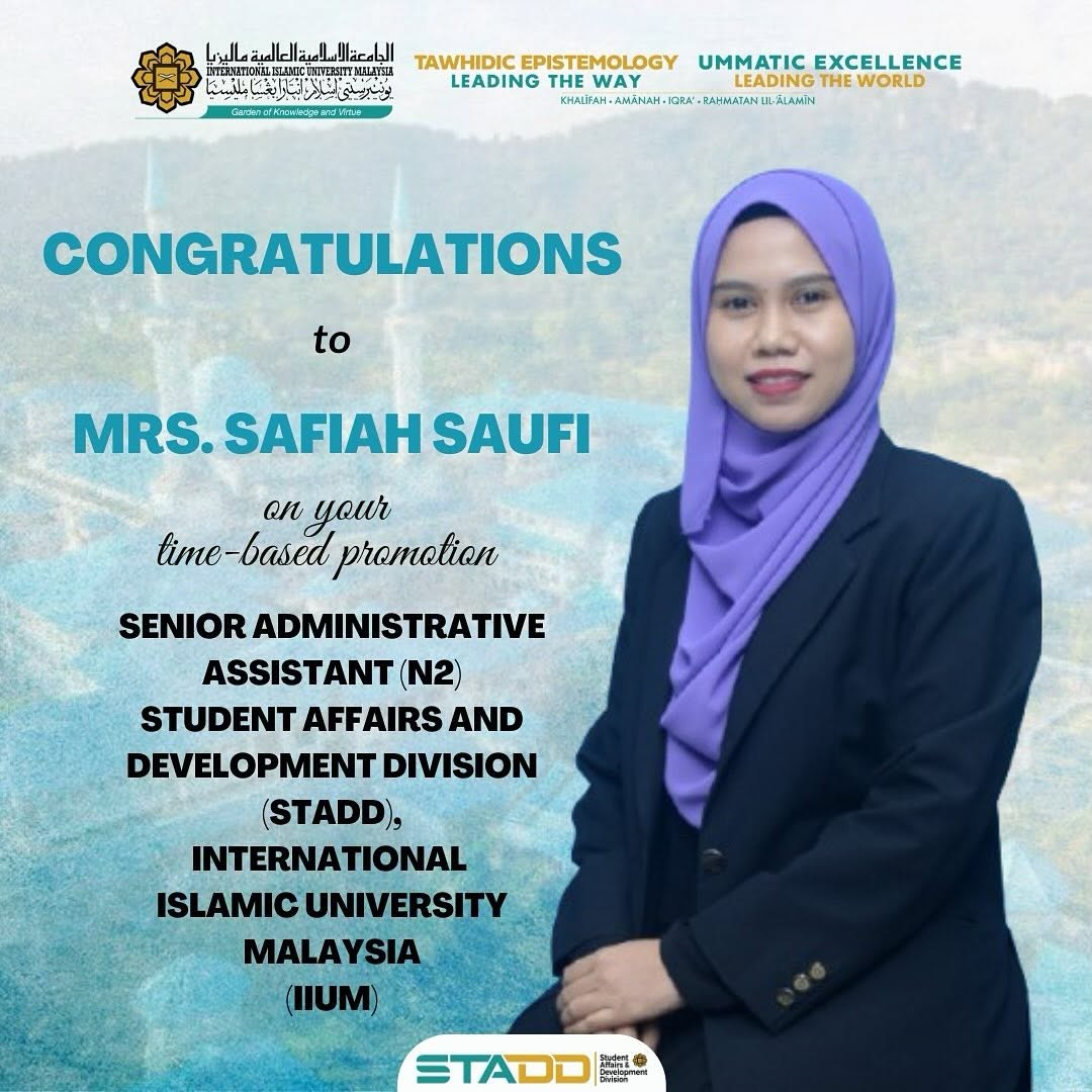 Congratulations, Sr. Safiah Saufi