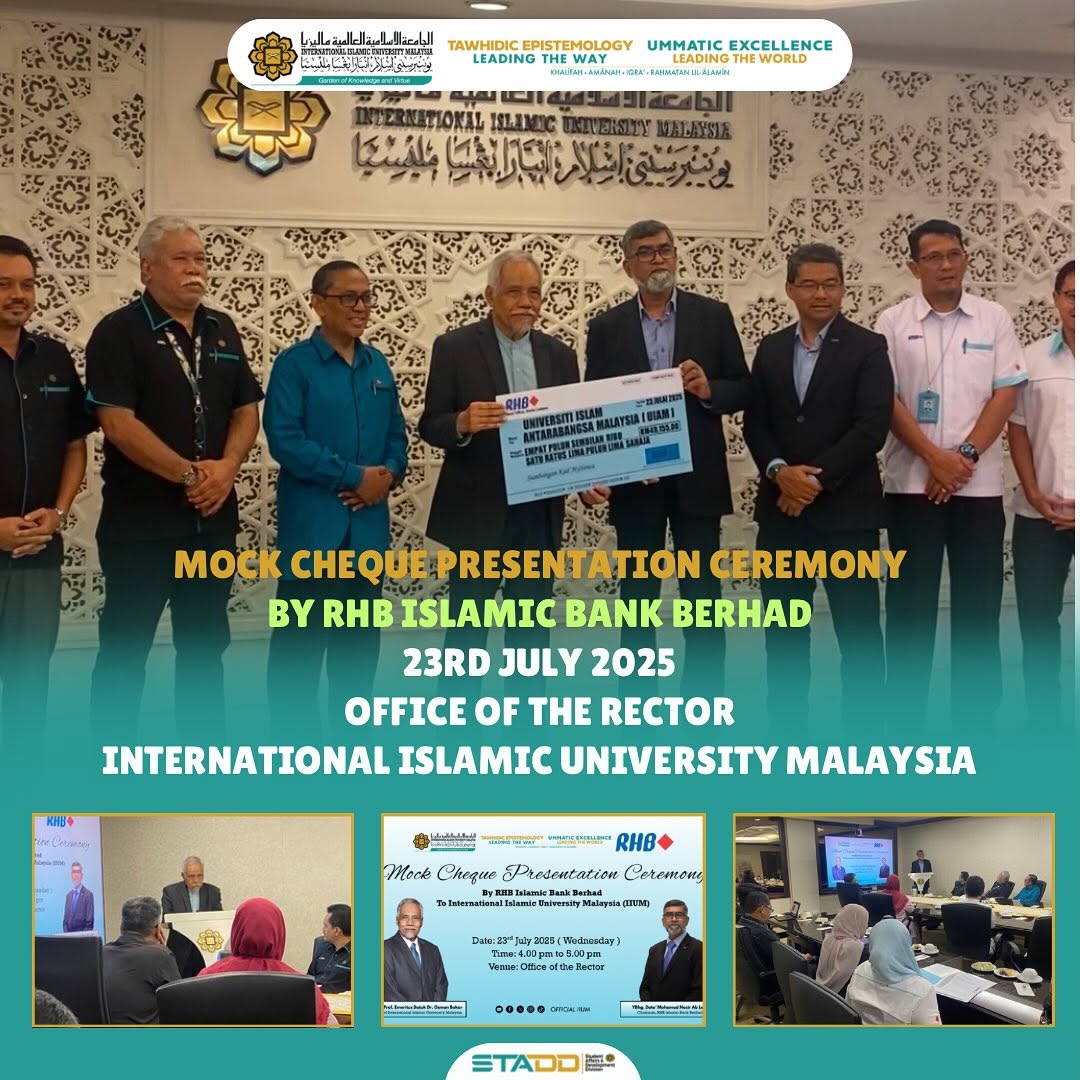 Mock Cheque Presentation Ceremony by RHB Islamic Bank Berhad