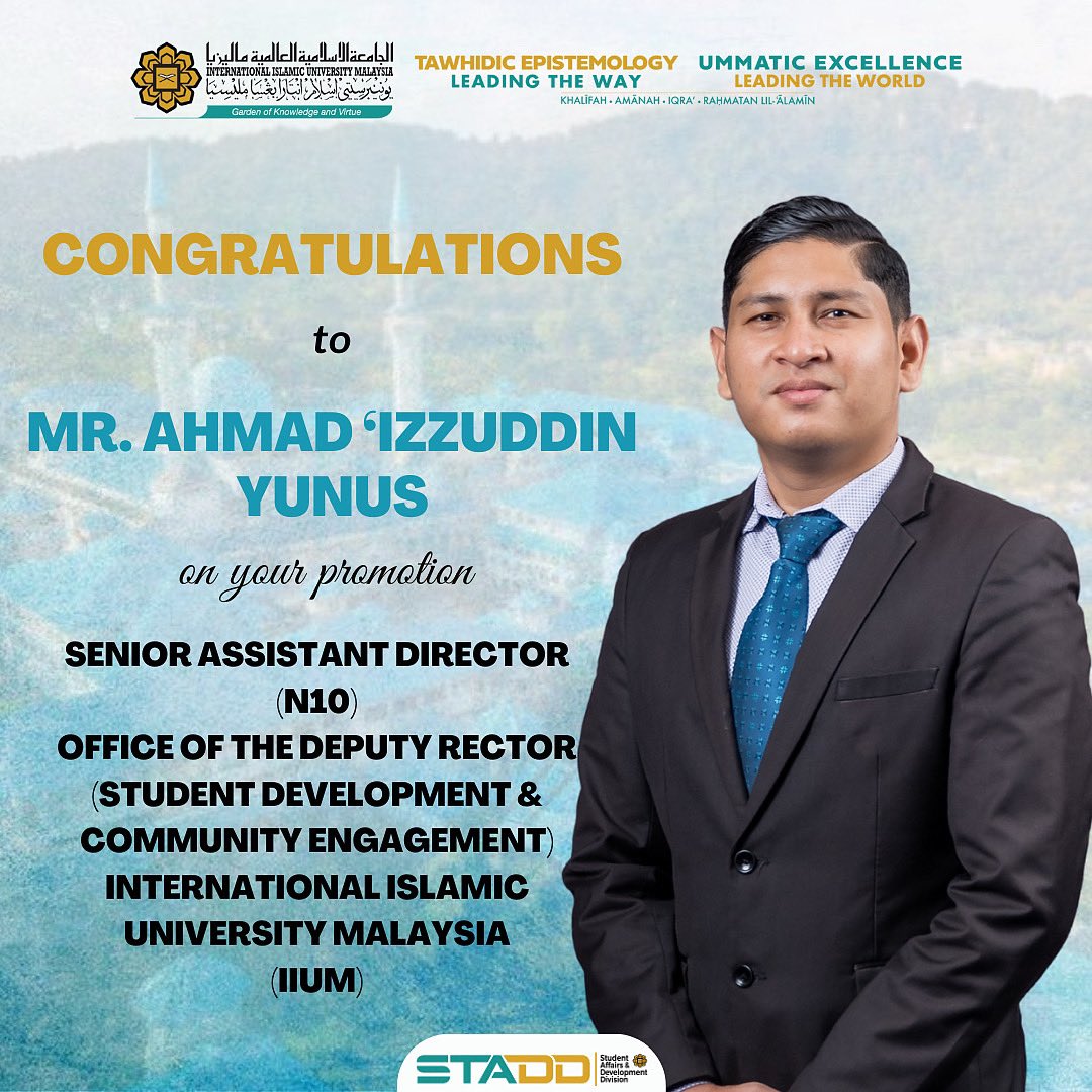 Congratulations, Mr. Ahmad ‘Izzuddin Yunus