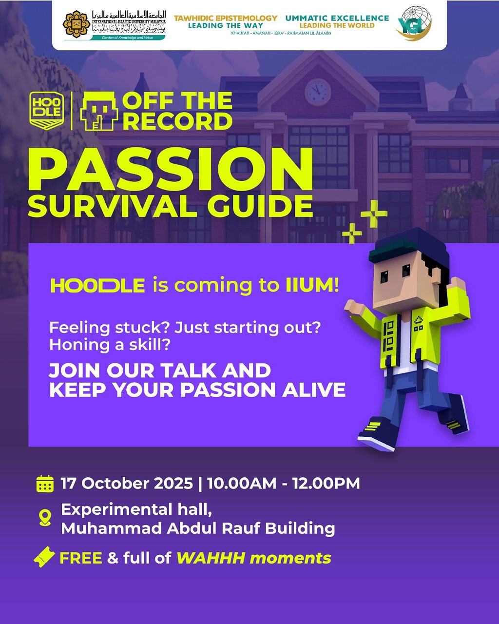 HOODLE: OFF THE RECORD — Passion Survival Guide
