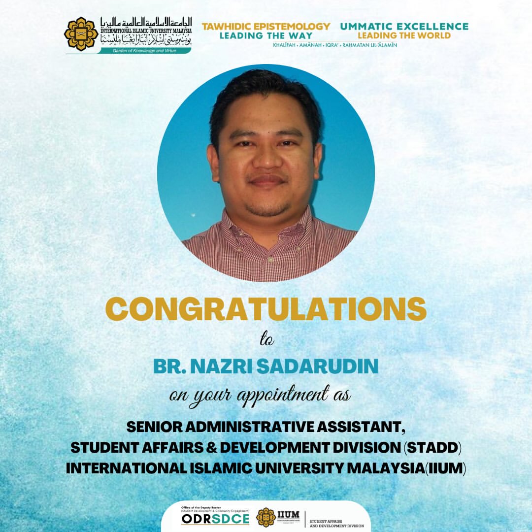Congratulations to Br. Nazri Sadarudin