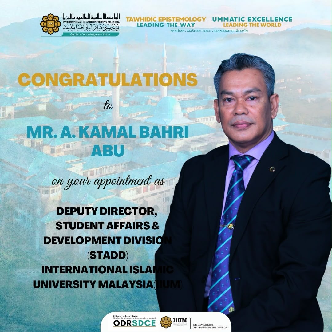Congratulations to Mr. A. Kamal Bahri Abu