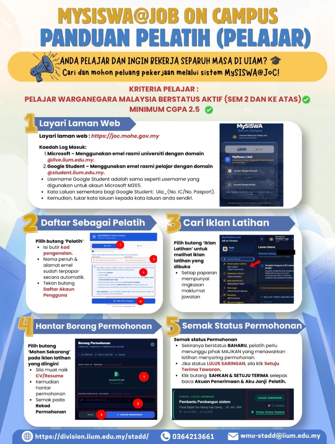 MySiswa@Job on Campus Panduan Pelatih (Pelajar)
